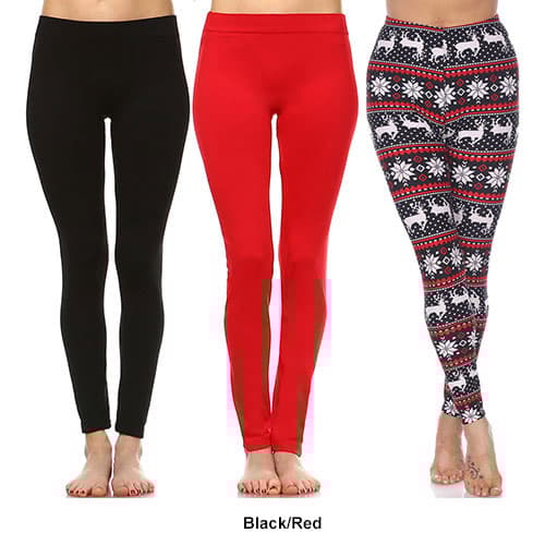 Womens White Mark 3pk. Leggings