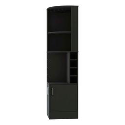 FM FURNITURE Kava Delhi Black Corner Bar Cabinet