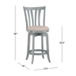 HH2 Home Savana Blue Wood Swivel Counter Height Stool - image 6
