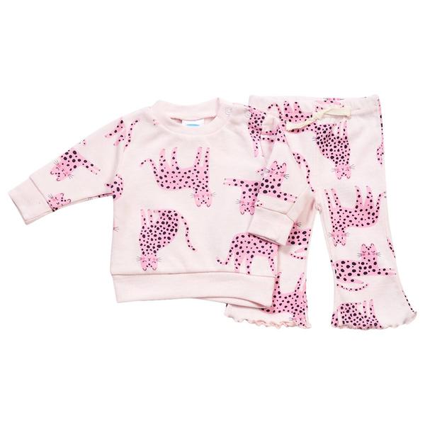 Baby Girl (NB-9M) bon bebe(R) 2pc. Leopard Top & Leggings Set - image 