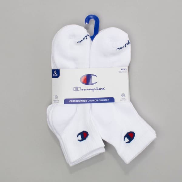 Mens Champion(R) 6pk. Quarter Socks - image 