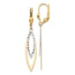 Gold Classics(tm) 14kt. Two-Tone Diamond Lever Back Earrings - image 1