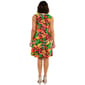 Womens Nina Leonard Sleeveless Print Swing Dress - Black/Guava - image 3