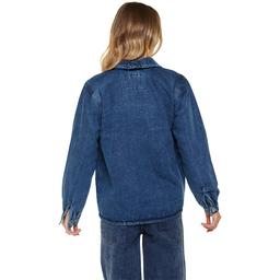 Womens Times Two Maternity Tie Front Lined Denim Jacket