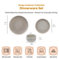 Sango Anderson Reactive Cream 12pc. Set with Plates & Bowls - image 2