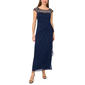 Womens MSK Beaded Trim Mesh Side Ruched Gown - image 1