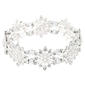 Silver Plated Snowflake Stretch Bracelet - image 1