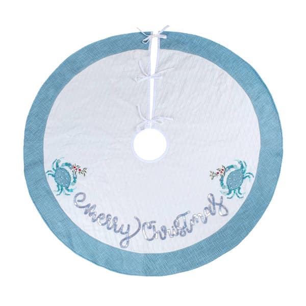 National Tree 52in. Sea Shore Merry Christmas Tree Skirt - image 