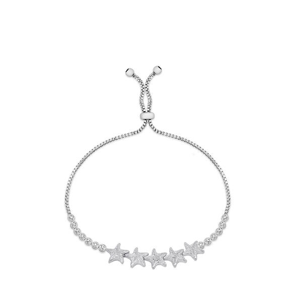 Accents Sea Life Silver Diamond Accent Star Bracelet - image 
