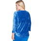 Womens Alfred Dunner Barcelona Crushed Velvet Keyhole Blouse - image 2