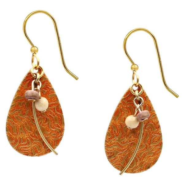 Silver Forest Wisp & Bead Accent Earrings - image 