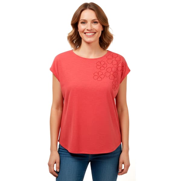 Womens French Laundry Short Dolman Sleeve Blouse w/Soutache