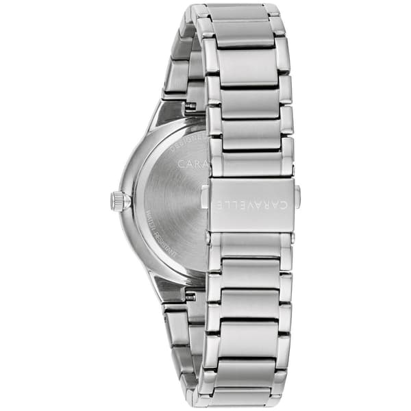 Carvelle by Bulova Mens Stainless Blue Dial Watch Box Set-43K101