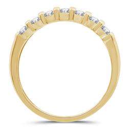 Nova Star® 14kt. Gold Plated Lab Grown Diamond Multi Row Band