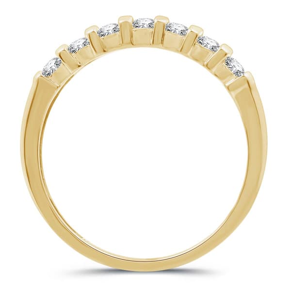 Nova Star® 14kt. Gold Plated Lab Grown Diamond Multi Row Band