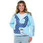Juniors C-Life Snoopy Polka Dot Puff Zip Front Boyfriend Hoodie - image 2