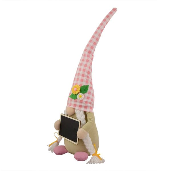 Northlight Seasonal Springtime Girl Gnome with Chalkboard