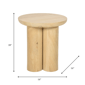 Sagebrook Home Modern Mango Wood Round Accent Table - image 5