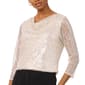Womens MSK Long Sleeve Sequin Knit Cowl Neck Top - image 1