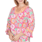Plus Size Ruby Rd. Hothouse Florals Ruffle Sleeve Floral Blouse - image 5