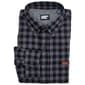 Mens Lands End Long Sleeve Flannel Shirt - Dark Grey - image 1
