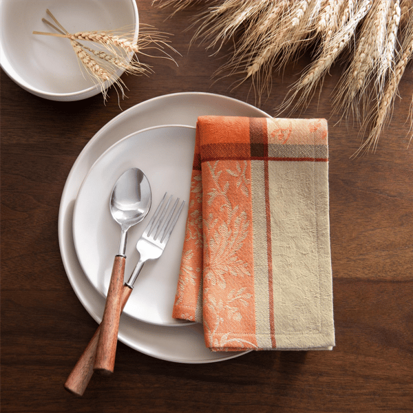 Threadmade Autumnal Harvest Jacquard Napkins - Set of 8