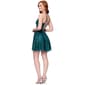 Juniors Blondie Nites Tiara Glitter Mesh Lace-Up Back Dress - image 2