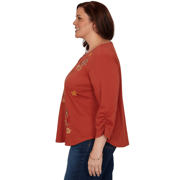 Plus Size Alfred Dunner Classics Tossed Floral Butterfly Blouse
