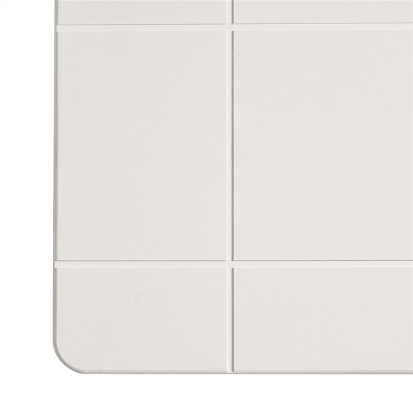VCNY Home White Carved Grid Diatomite Stone Bath Mat