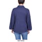 Womens NY Collection Long Sleeve Solid Tie Waist Flannel Top - image 2