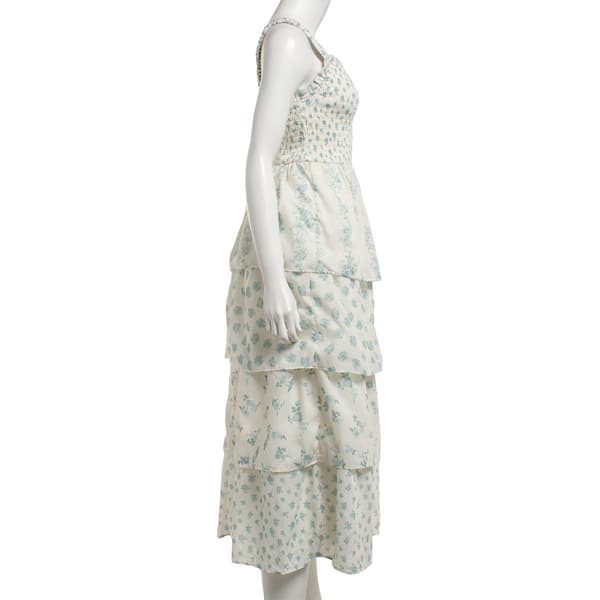 Juniors Crystal Doll Mix Print Bodice Bungee Midi Dress