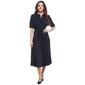 Womens Sharagano Short Sleeve Pleat ITY Midi Dress - image 1