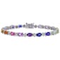 Gemstone Classics&#40;tm&#41; Diamond & Multi-Color Sapphire Bracelet - image 1