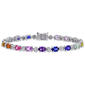 Gemstone Classics&#40;tm&#41; Diamond & Multi-Color Sapphire Bracelet - image 1