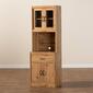 Baxton Studio Laurana Oak Brown Wood Kitchen Cabinet & Hutch - image 7