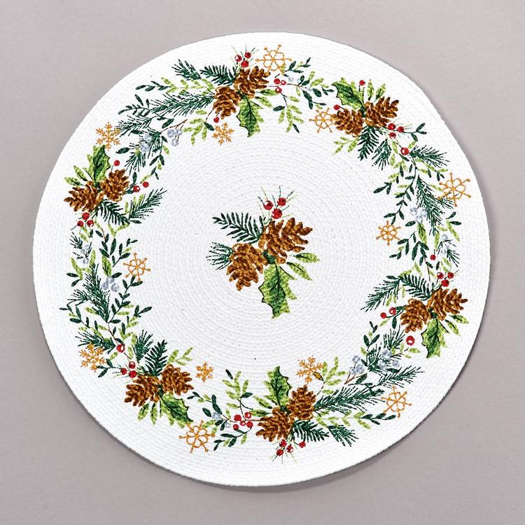 Kay Dee Sage Santa Braided Placemat