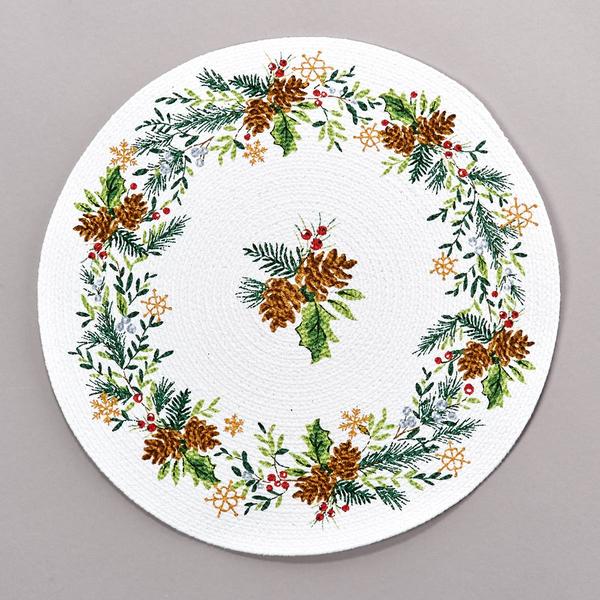 Kay Dee Sage Santa Braided Placemat - image 
