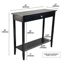 Casual Contemporary Living Acacia Console Table w/ Bottom Shelf