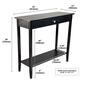 Casual Contemporary Living Acacia Console Table w/ Bottom Shelf - image 5