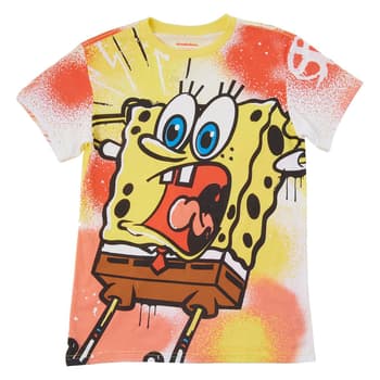 Nickelodeon Young Mens Nickelodeon Spongebob Cowboy Graphic Tee XL Light Pink | Boscov's