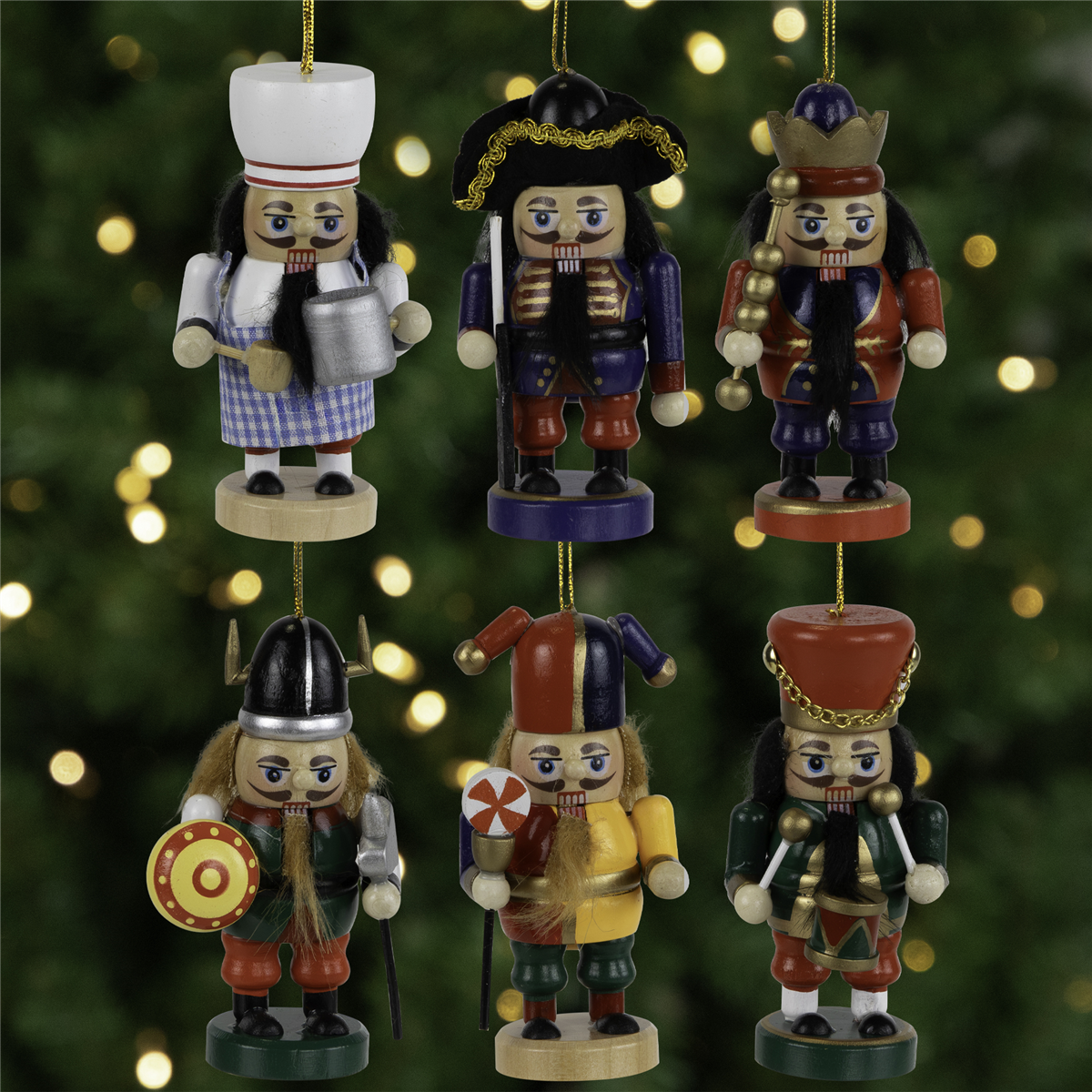 Northlight 6pc. Professional Nutcracker Christmas Ornaments