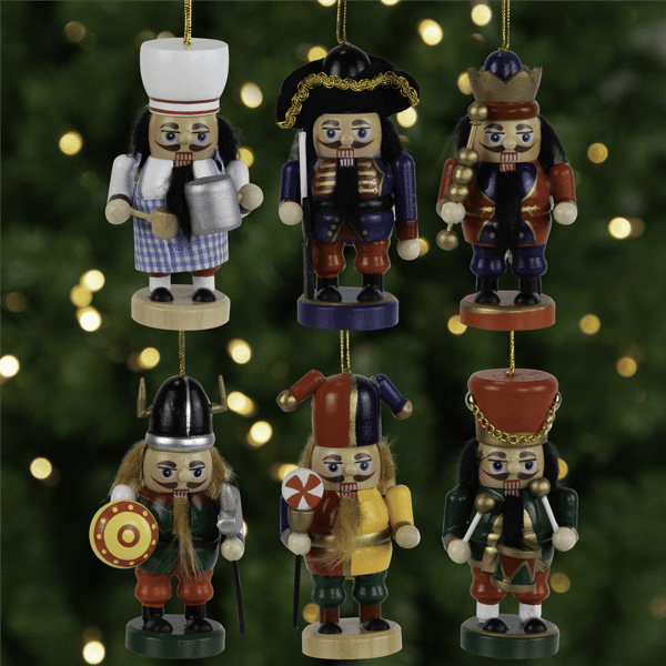 Northlight 6pc. Professional Nutcracker Christmas Ornaments - image 