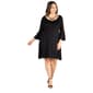 Plus Size 24/7 Comfort Apparel Cold Shoulder A-Line Dress - image 1