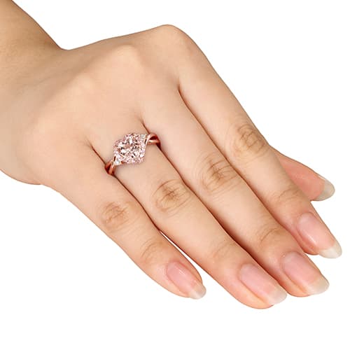 Gemstone Classics™ Silver 1 1/3ctw. Morganite Ring