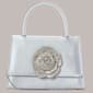 D''Margeaux Rhinestone Flower Clutch w/ Chain - image 1