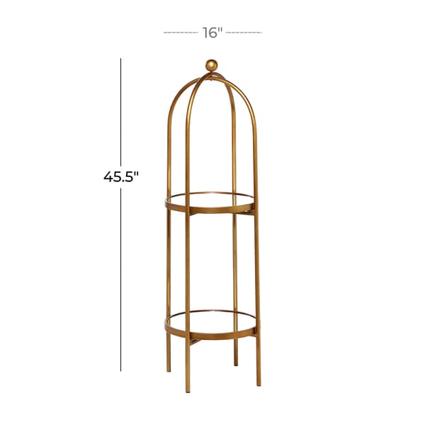 9th & Pike&#174; Arched Antique Gold Metal Framed Shelf