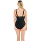 Womens Jones New York Drape Front V-Neck One Piece Swimsuit - image 3