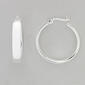 Marsala Fine Silver Plated 30mm Thick Hoop Earrings - image 1