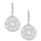 Nine West Silver-Tone Open Flower Work Leverback Drop Earrings - image 1