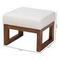 Baxton Studio Yashiya Off-White Boucle Wood Ottoman Footstool - image 7